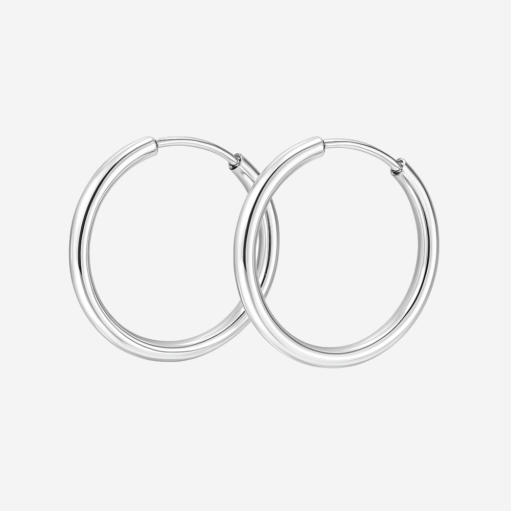 Klassische Creolen Czarina Silber 24 mm