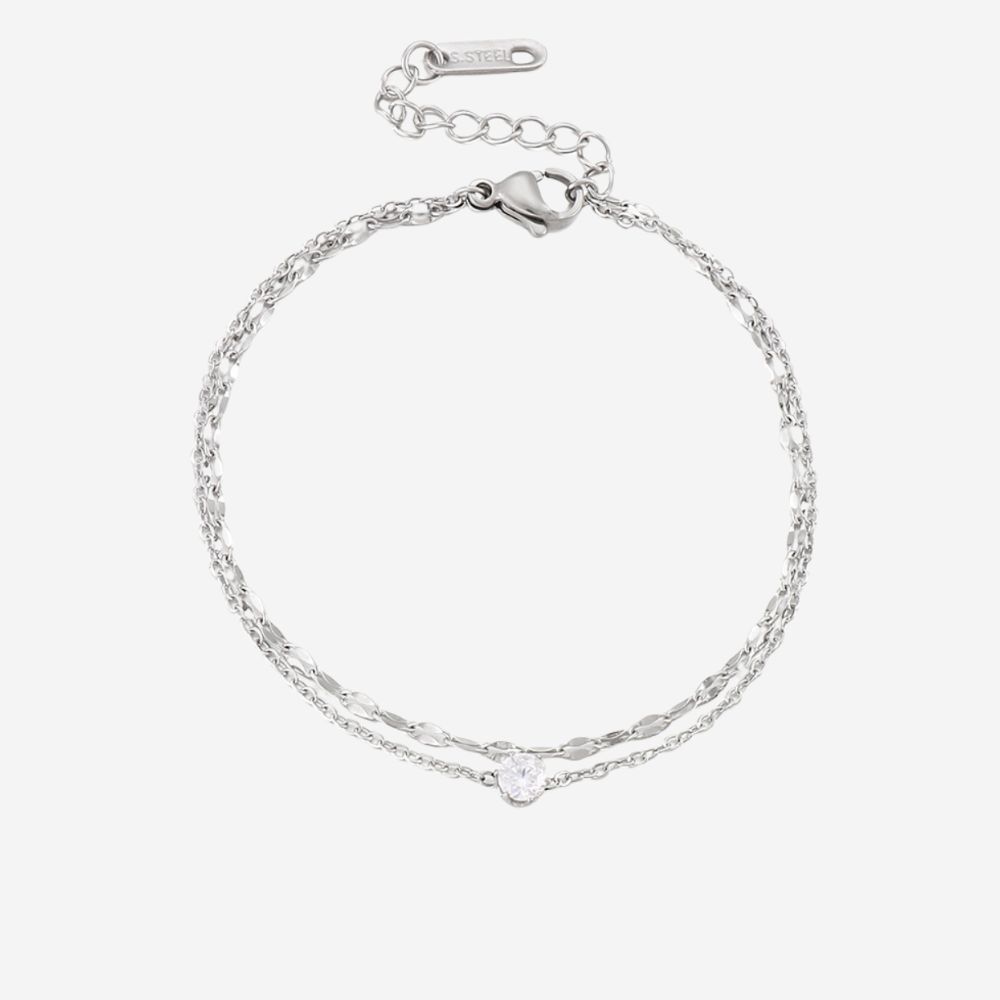 Elegant Sparkle Armband Czarina Silber