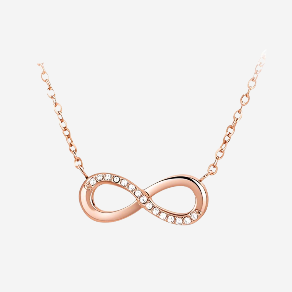 Minimalistische Infinity Halskette Czarina Roségold