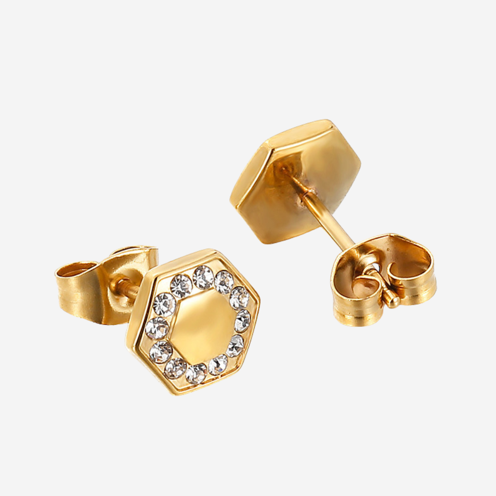 Geometrische Ohrstecker Czarina Gold