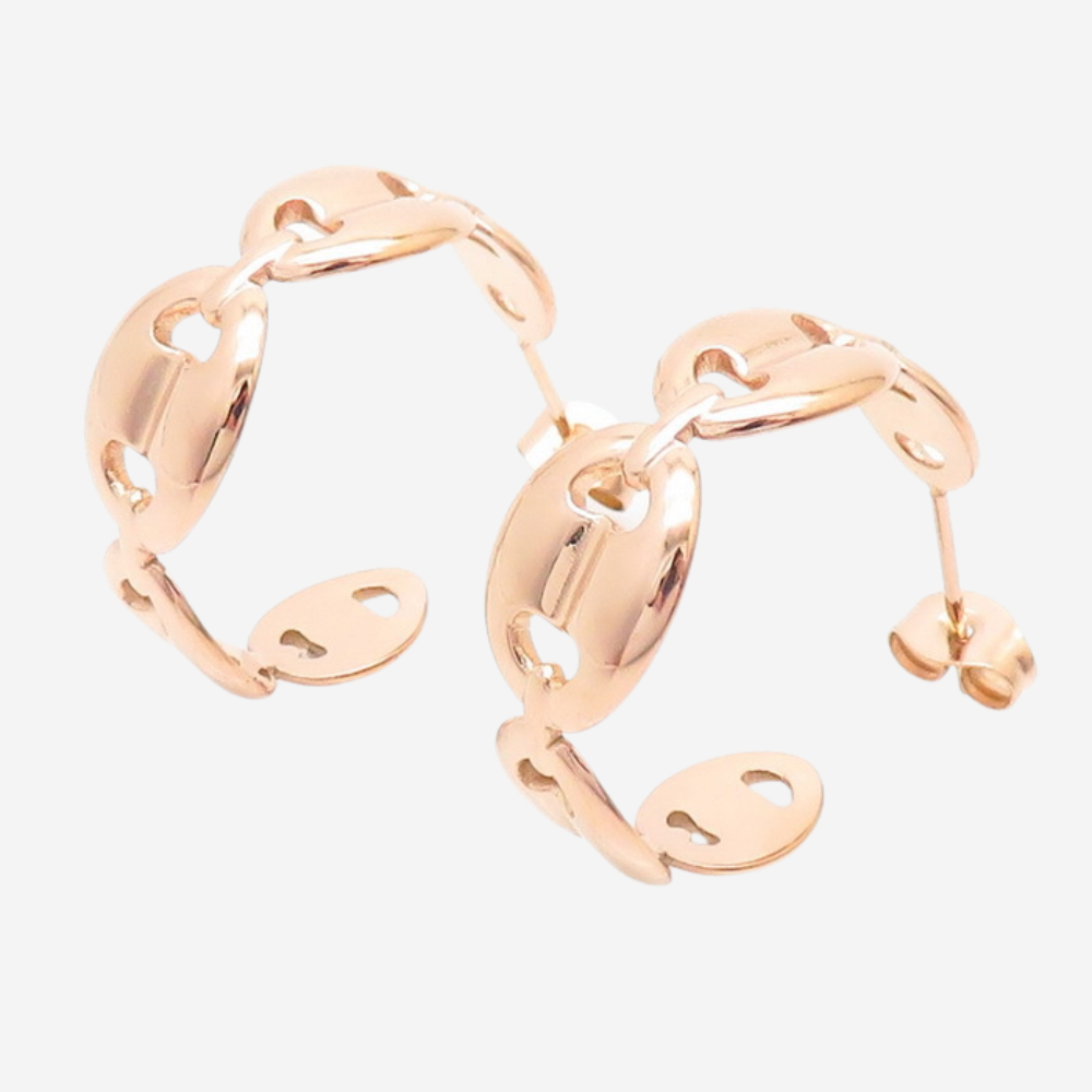 Kettenoptik Creolen Czarina Roségold