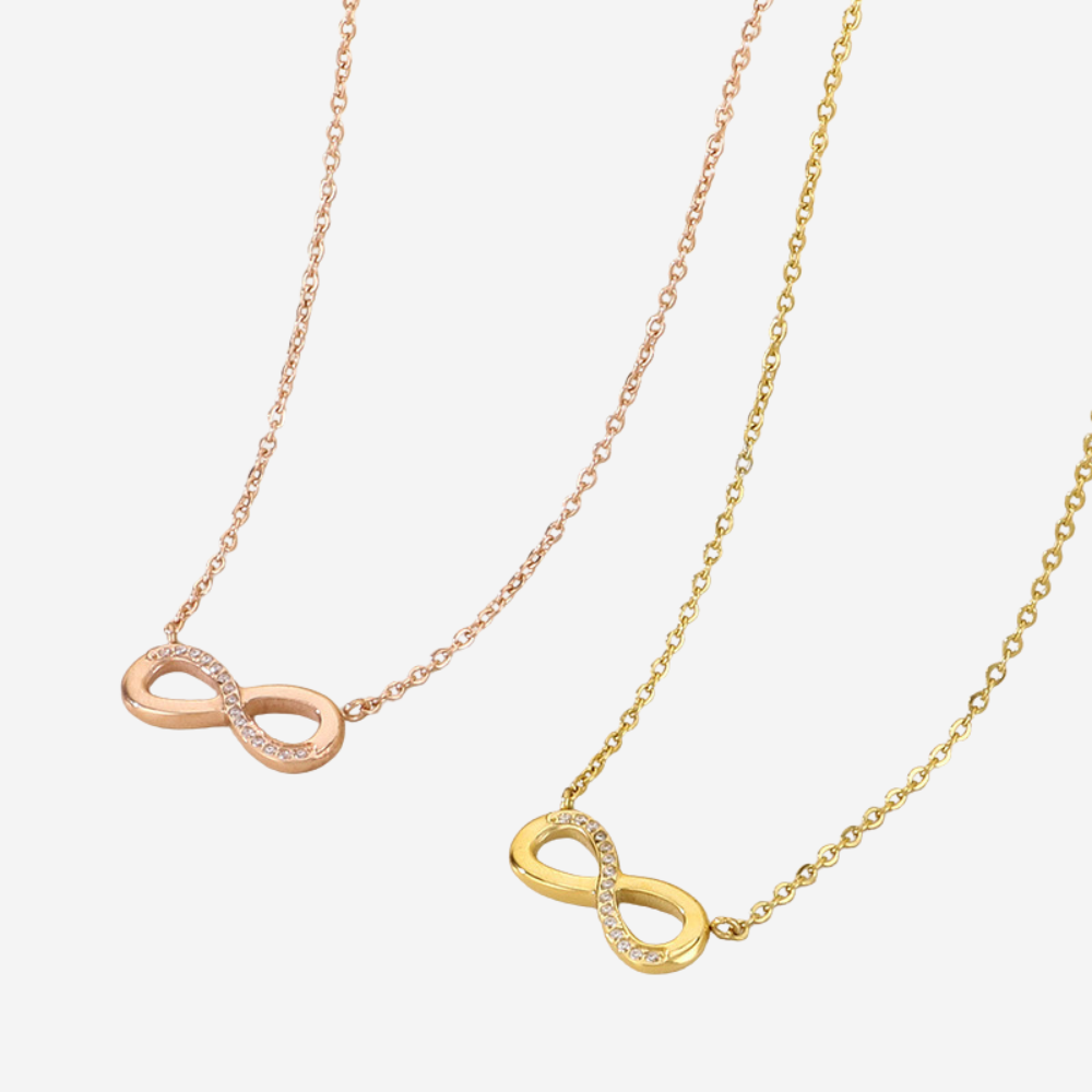 Minimalistische Infinity Halskette Wasserfest