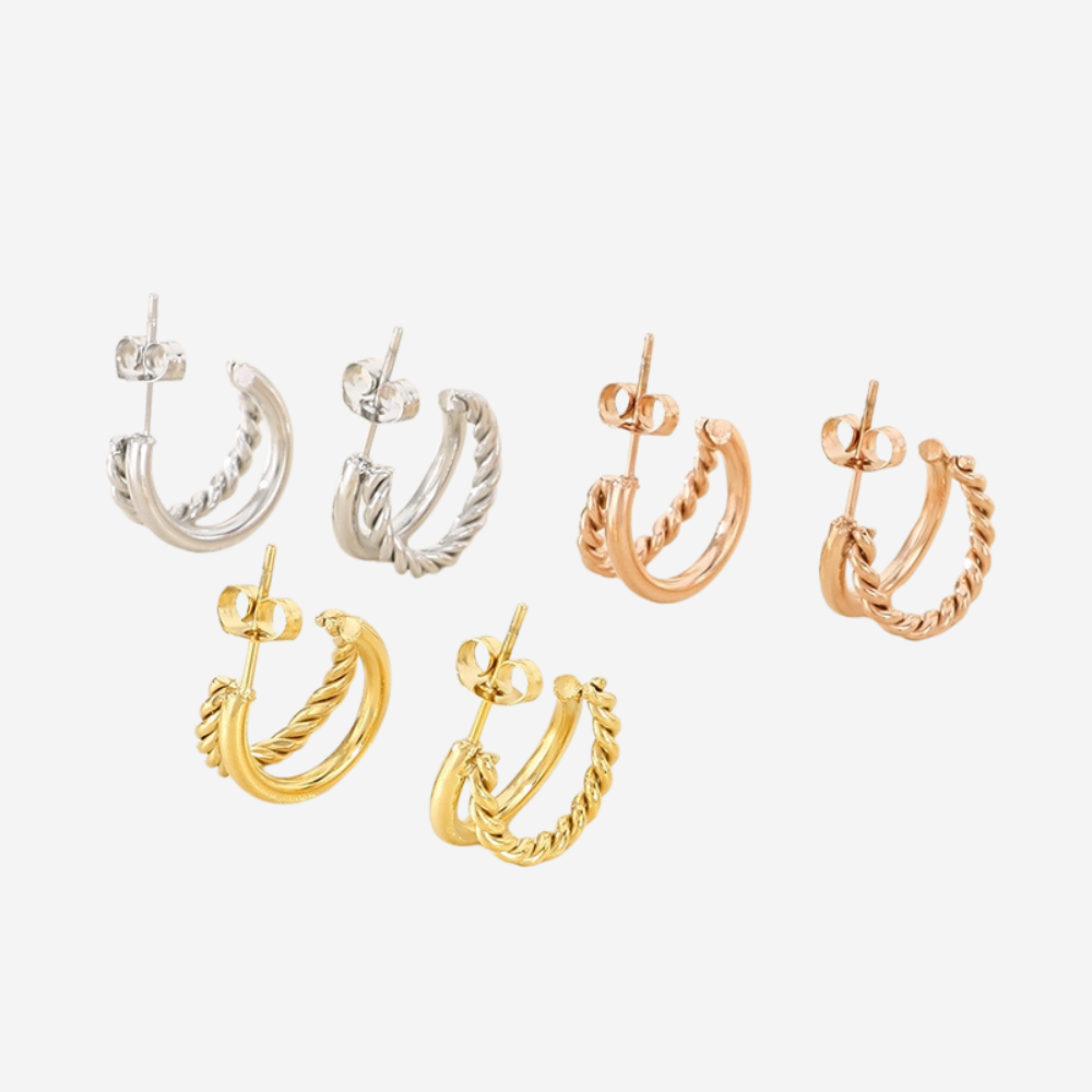 Twist & Shine Hoops Ohrringe Wasserfest