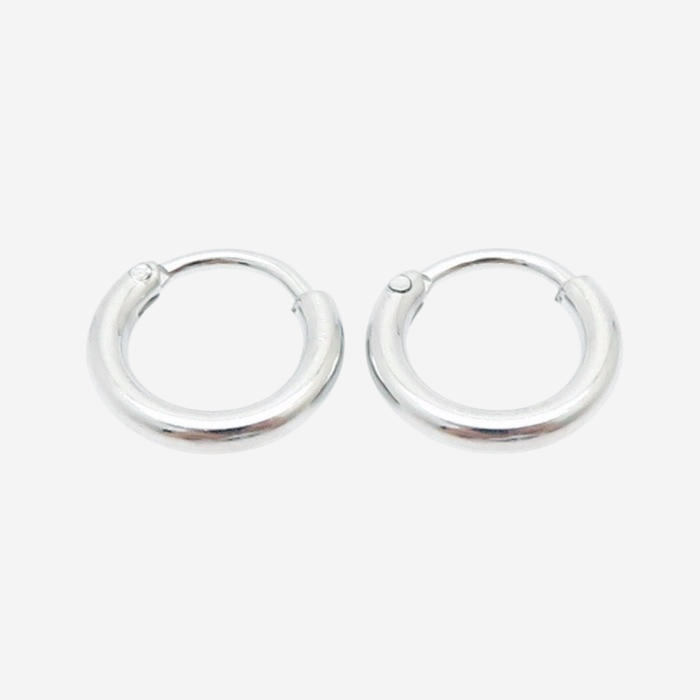 Klassische Creolen Czarina Silber 12 mm