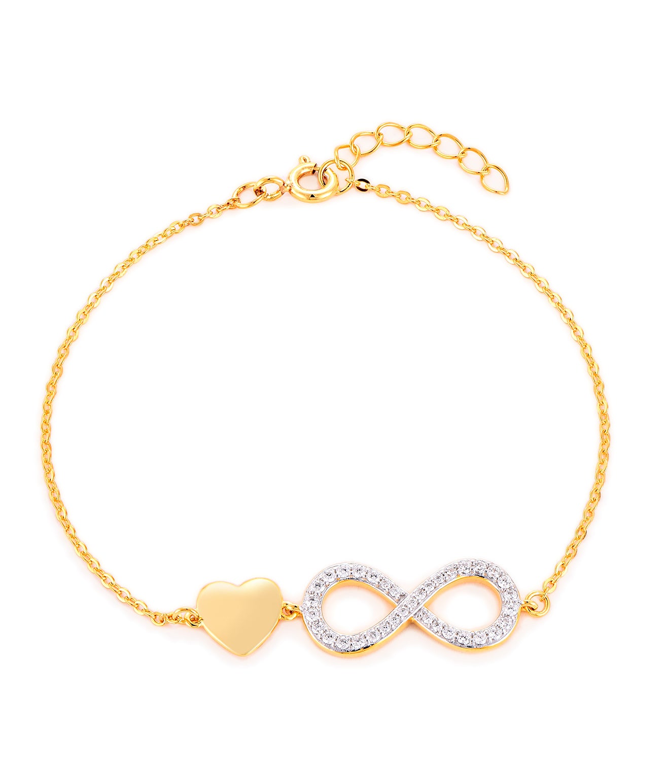 Unendlich Gold Armband Armband Sterlingsilber