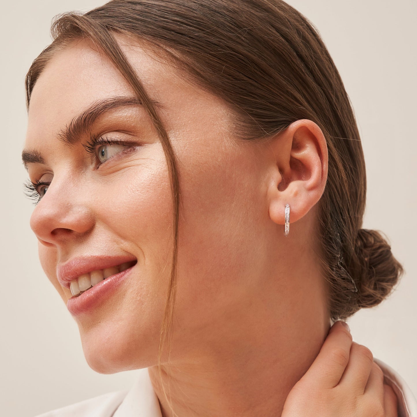 Pinke Zirkon Creolen Ohrringe Czarina Jewellery