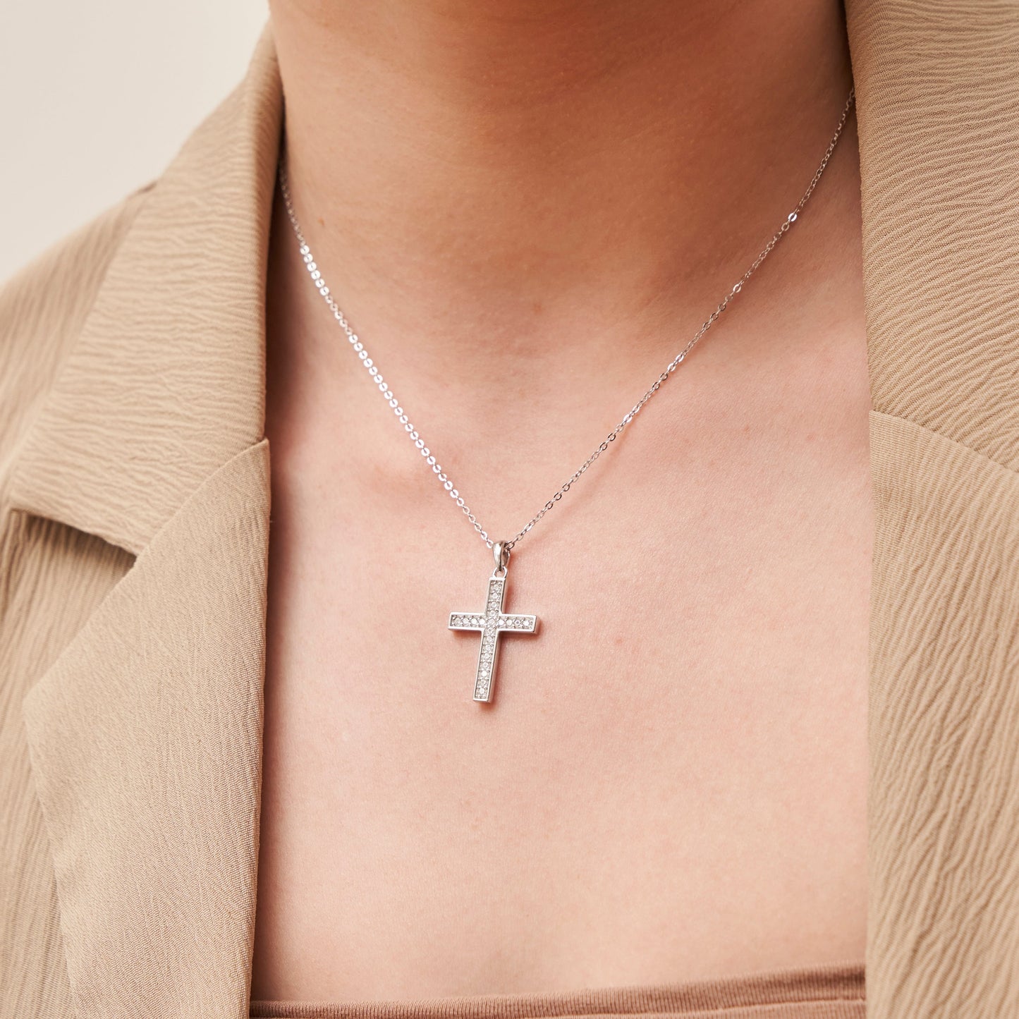 Kreuz Silber Halskette Halsketten Czarina Jewellery