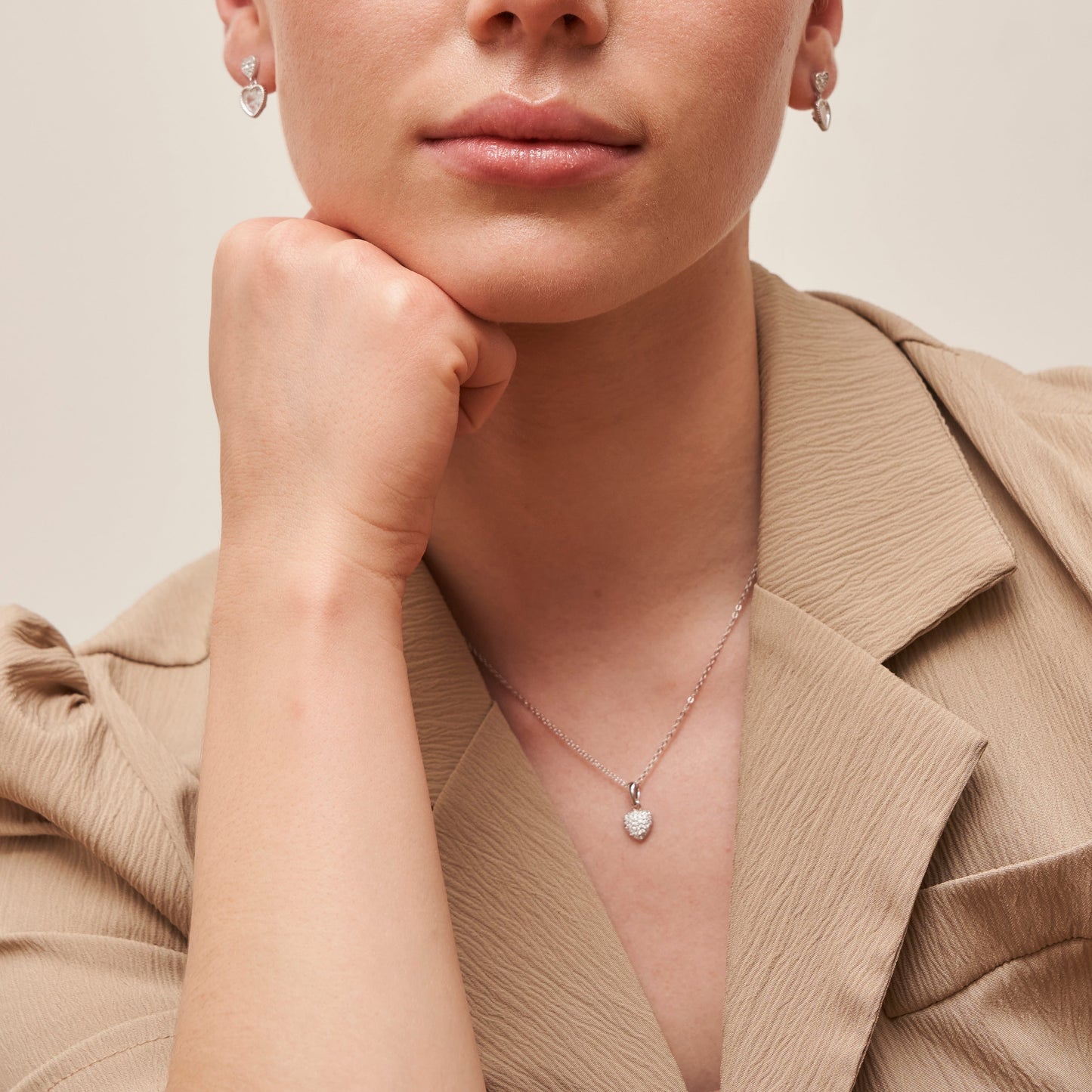 Zirkon-Herz Halskette Halsketten Czarina Jewellery