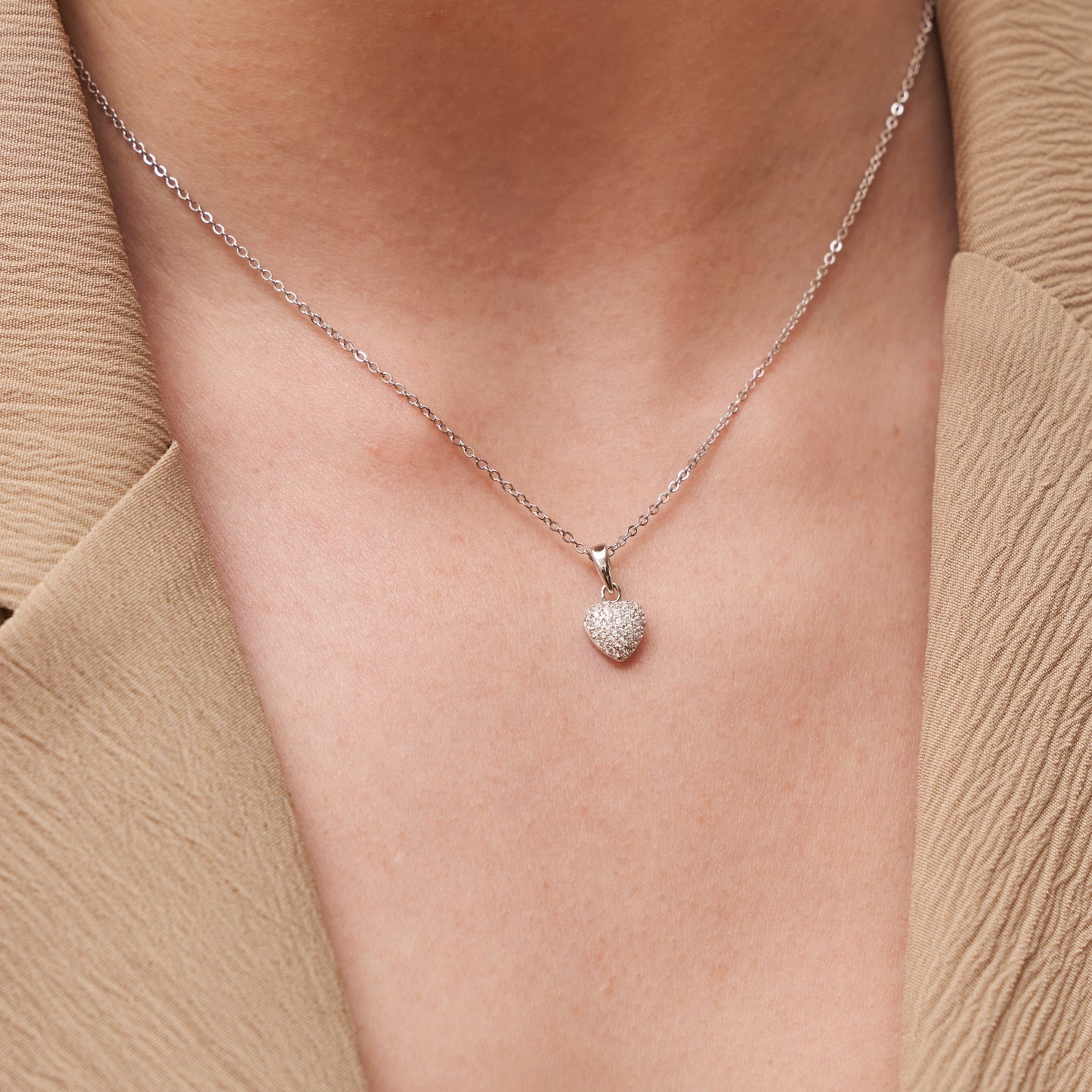 Zirkon-Herz Halskette Halsketten Czarina Jewellery