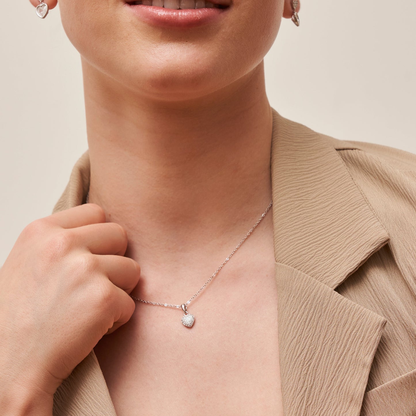 Zirkon-Herz Halskette Halsketten Czarina Jewellery