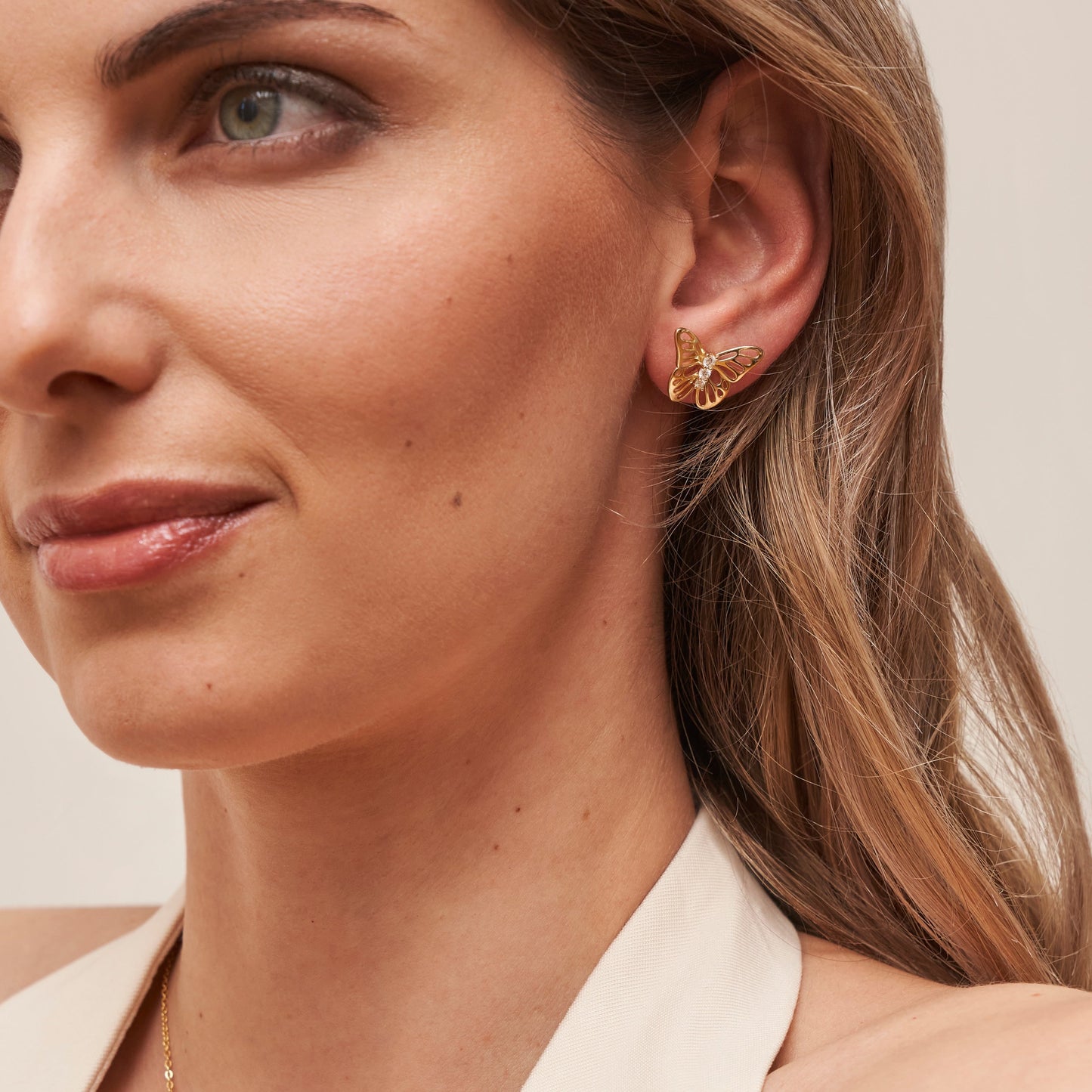 Schmetterling Gold Ohrringe Ohrringe Czarina Jewellery