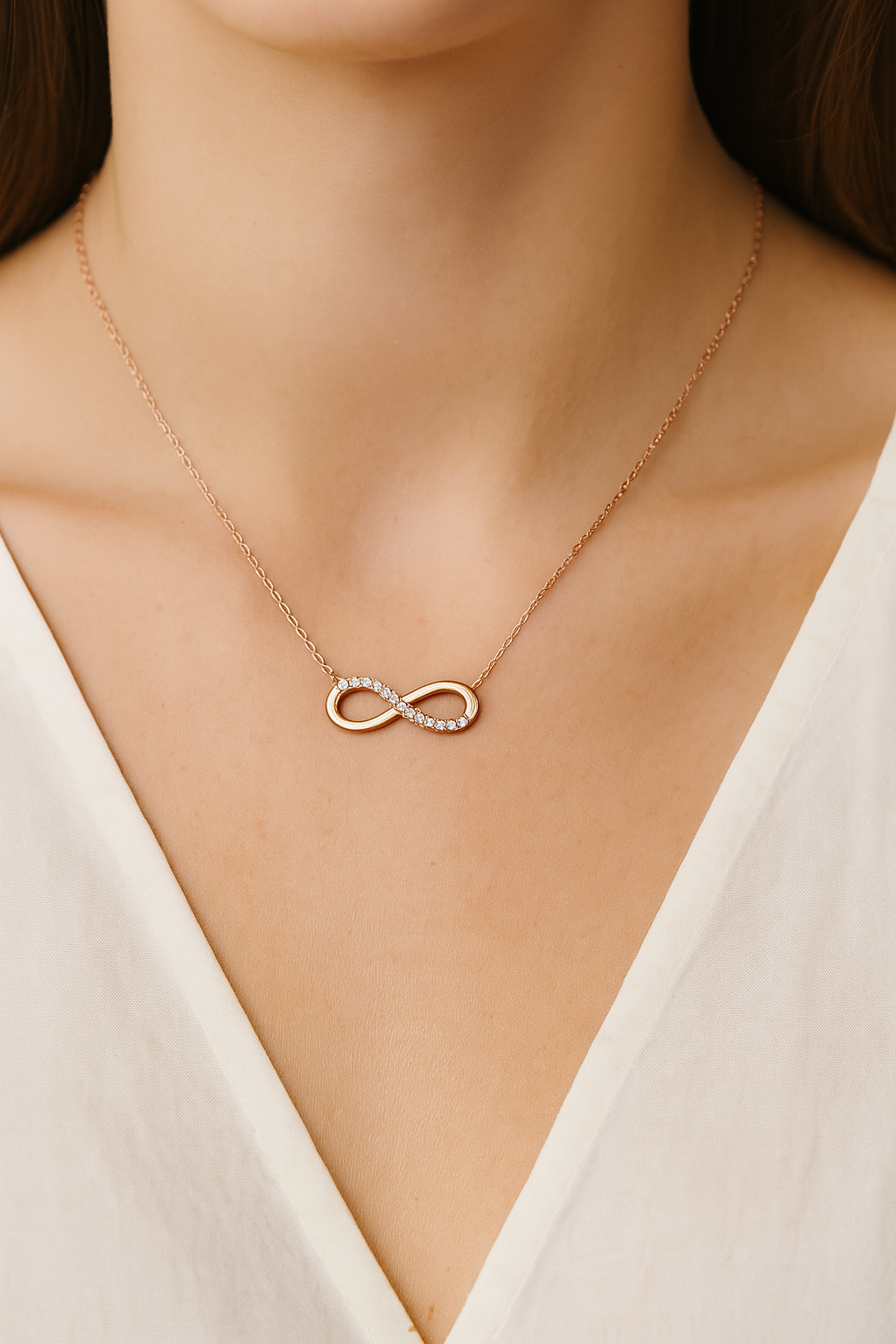 Minimalistische Infinity Halskette Czarina