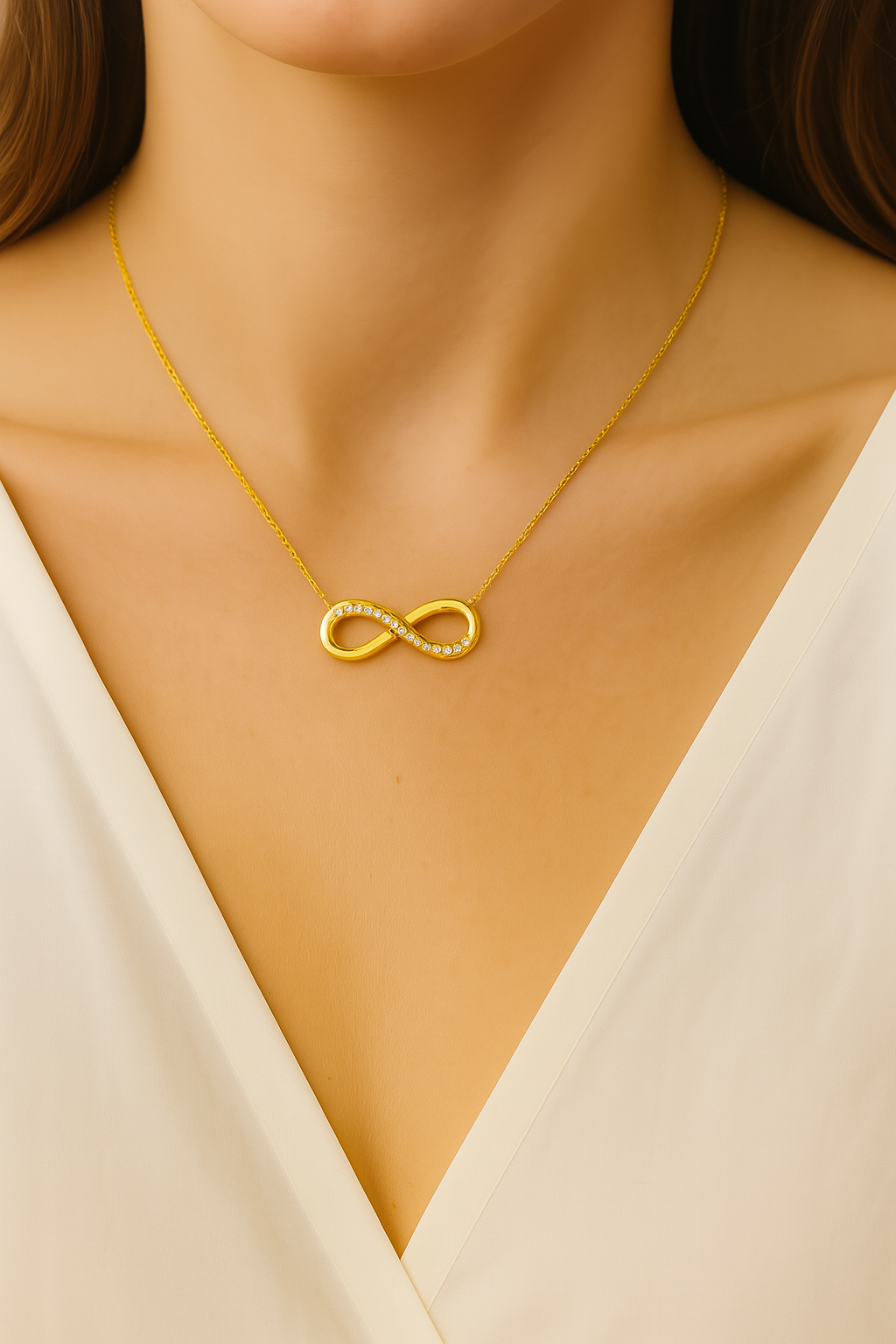 Minimalistische Infinity Halskette Czarina