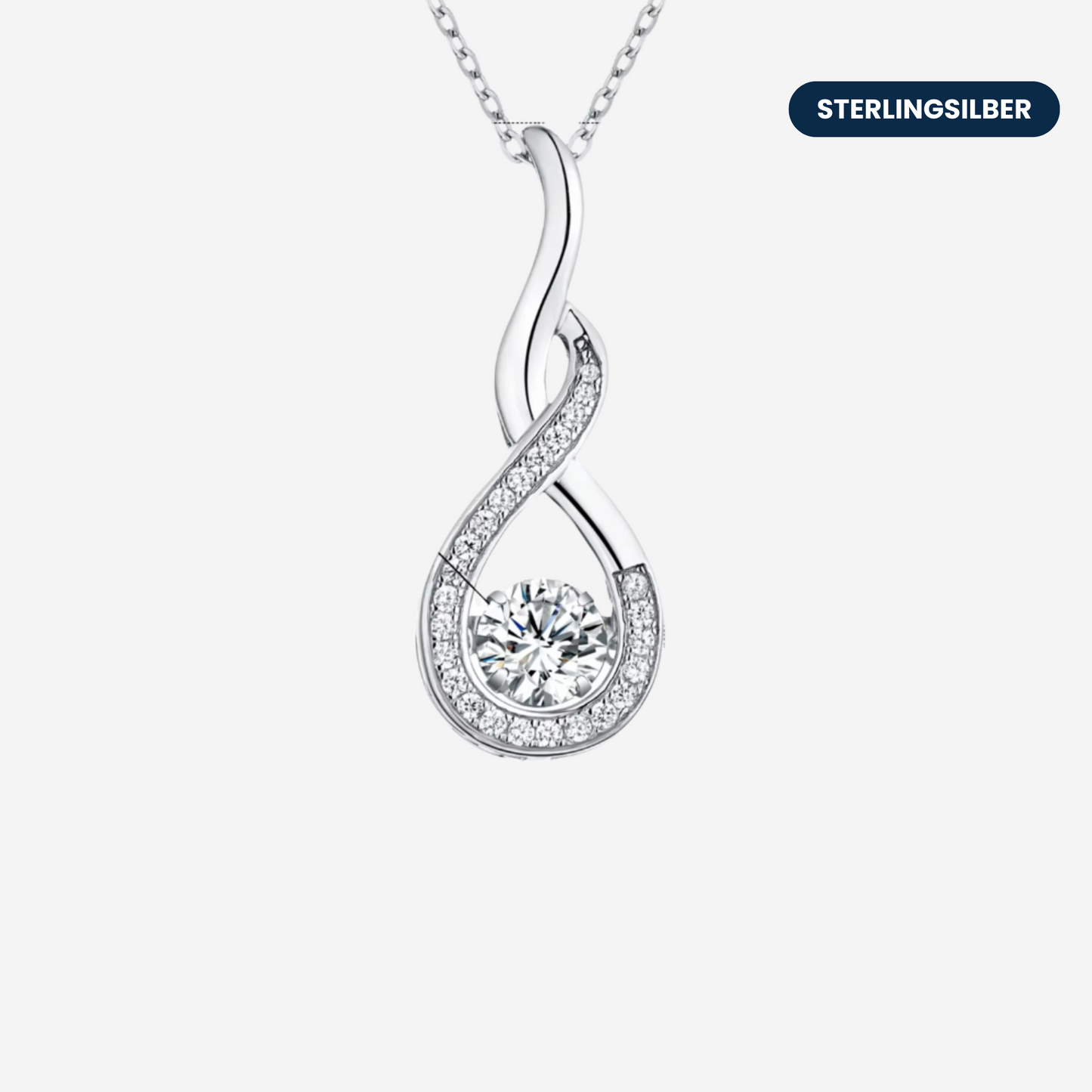 Wassertropfen Halskette Halsketten Sterlingsilber