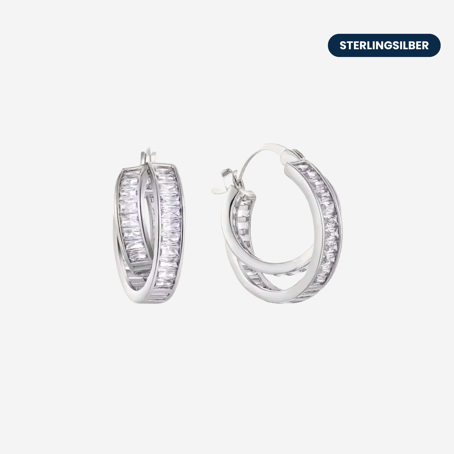 Aurora Twist Creolen Ohrringe Sterlingsilber