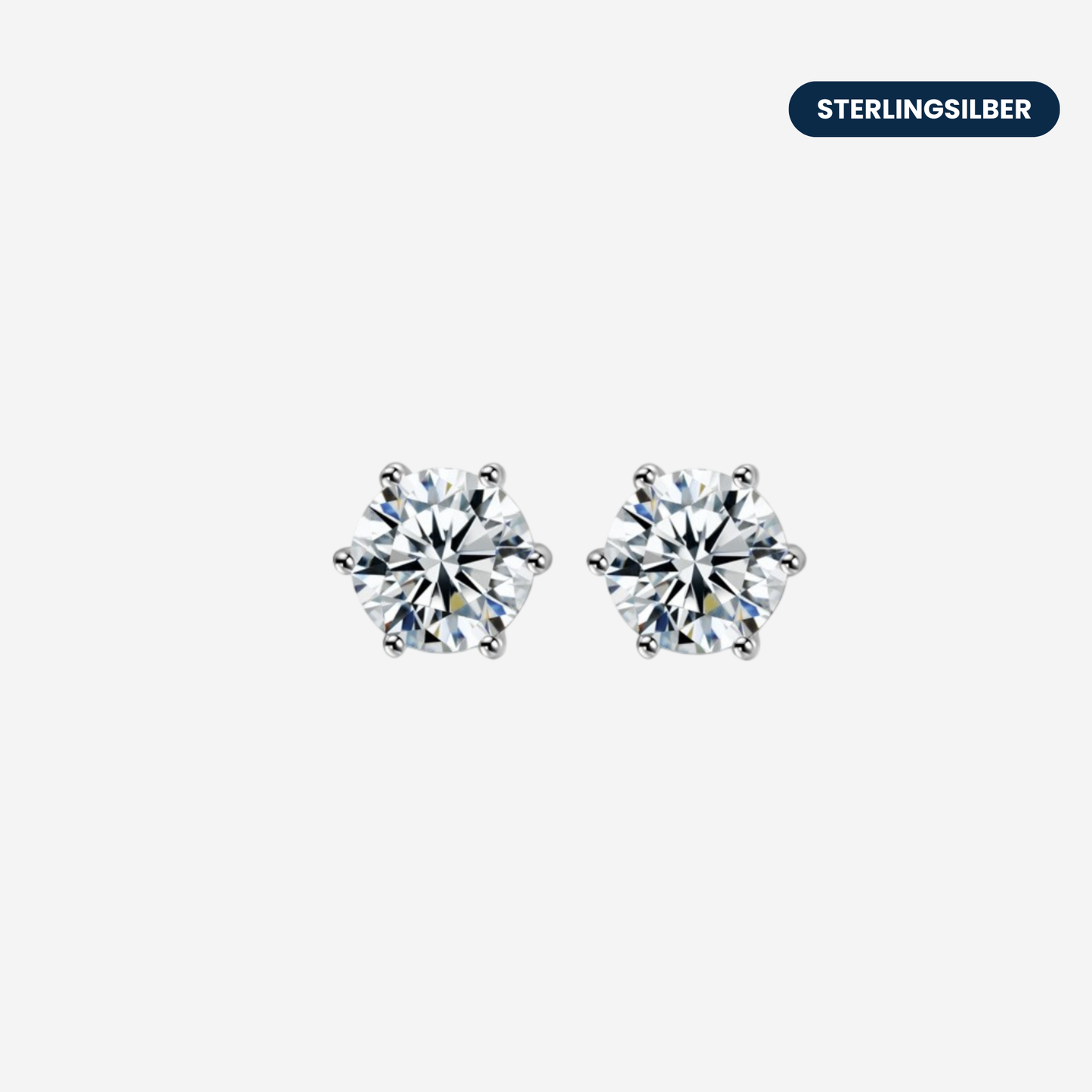 Clara Zirkoniastein Ohrstecker Ohrringe Sterlingsilber