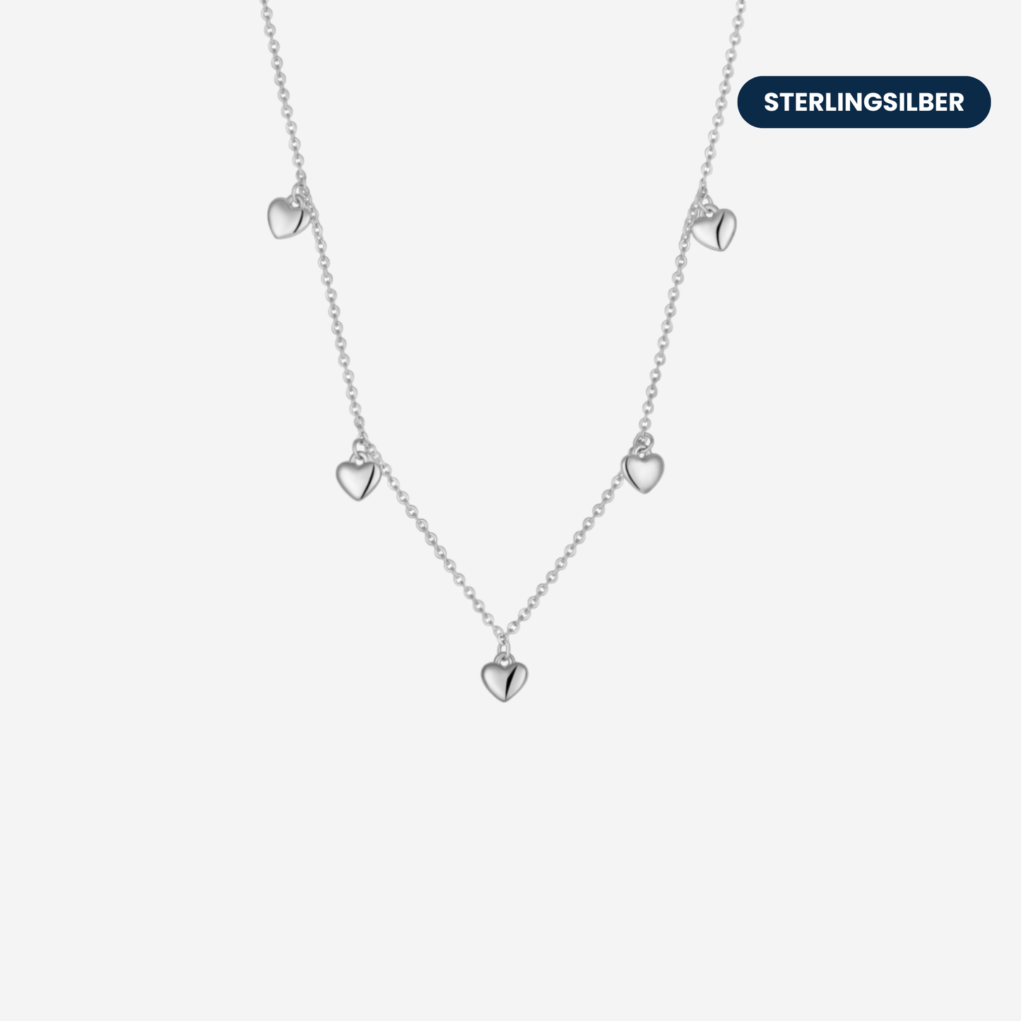 Amora Herz Halskette Halsketten Sterlingsilber