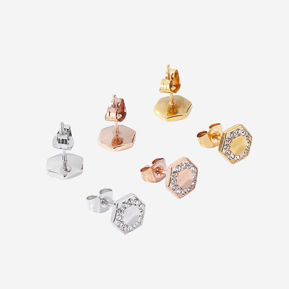 Geometrische Ohrstecker Wasserfest