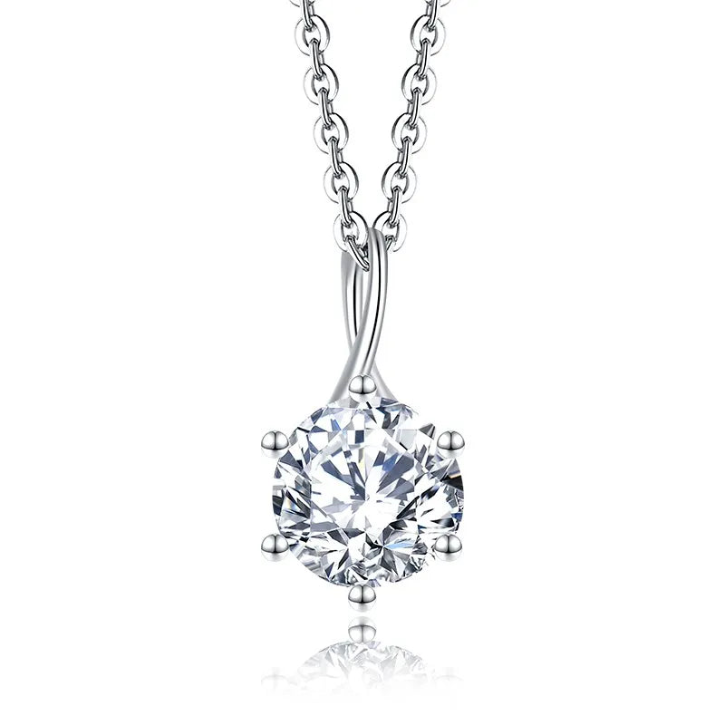 Zirkoniastein Halskette Halsketten Sterlingsilber