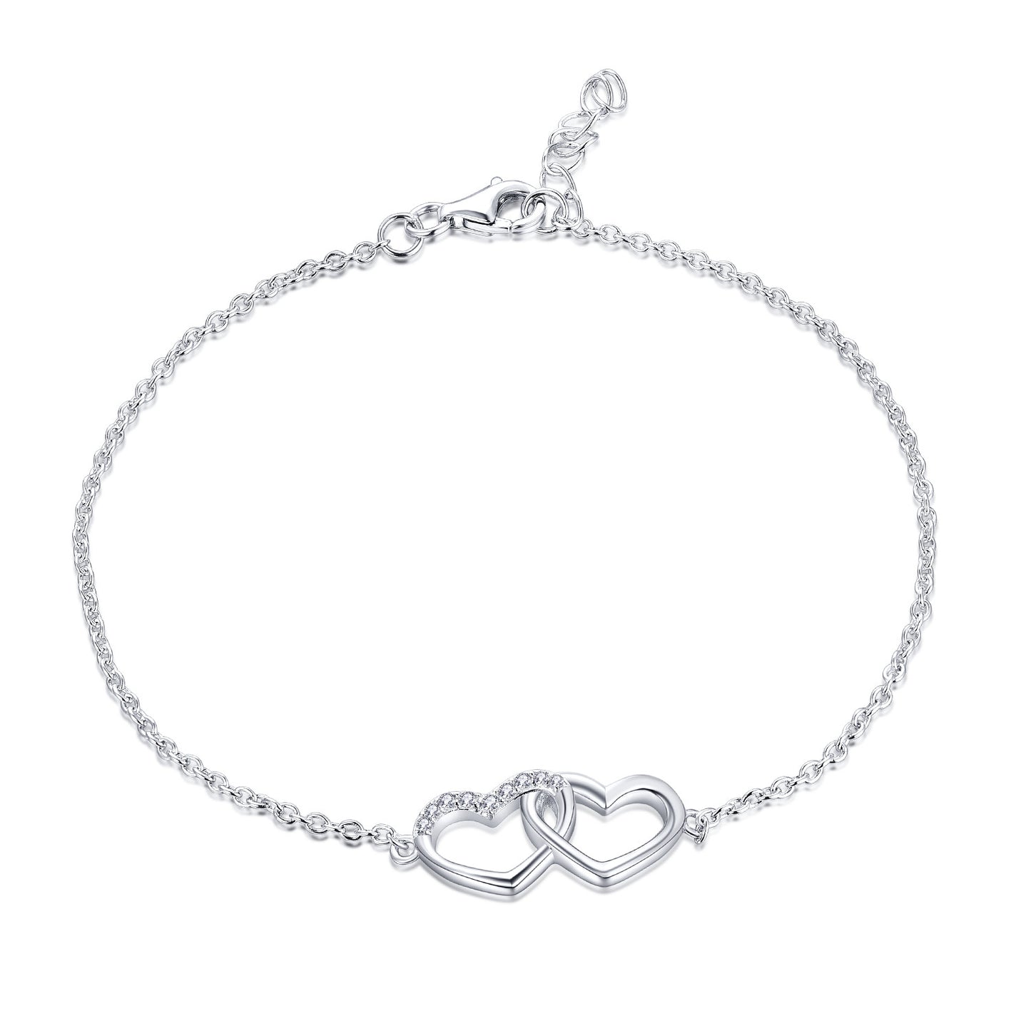 Twin Hearts Armband Armband Sterlingsilber