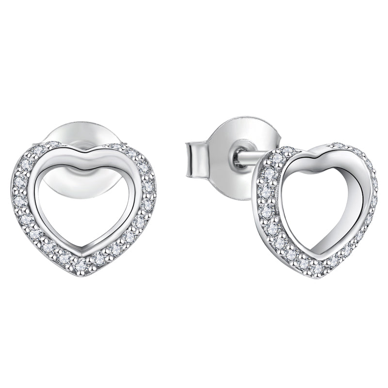 Amora Heart Ohrringe Ohrringe Sterlingsilber