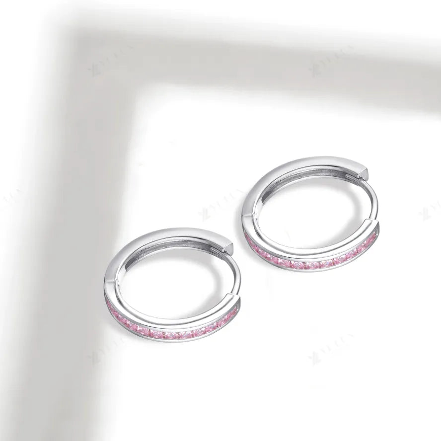 Pinke Zirkon Creolen Ohrringe Czarina Jewellery