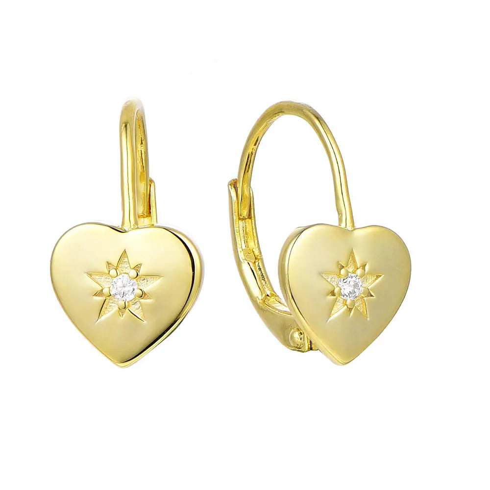 Herz Edelweiss Ohrringe Ohrringe Sterlingsilber