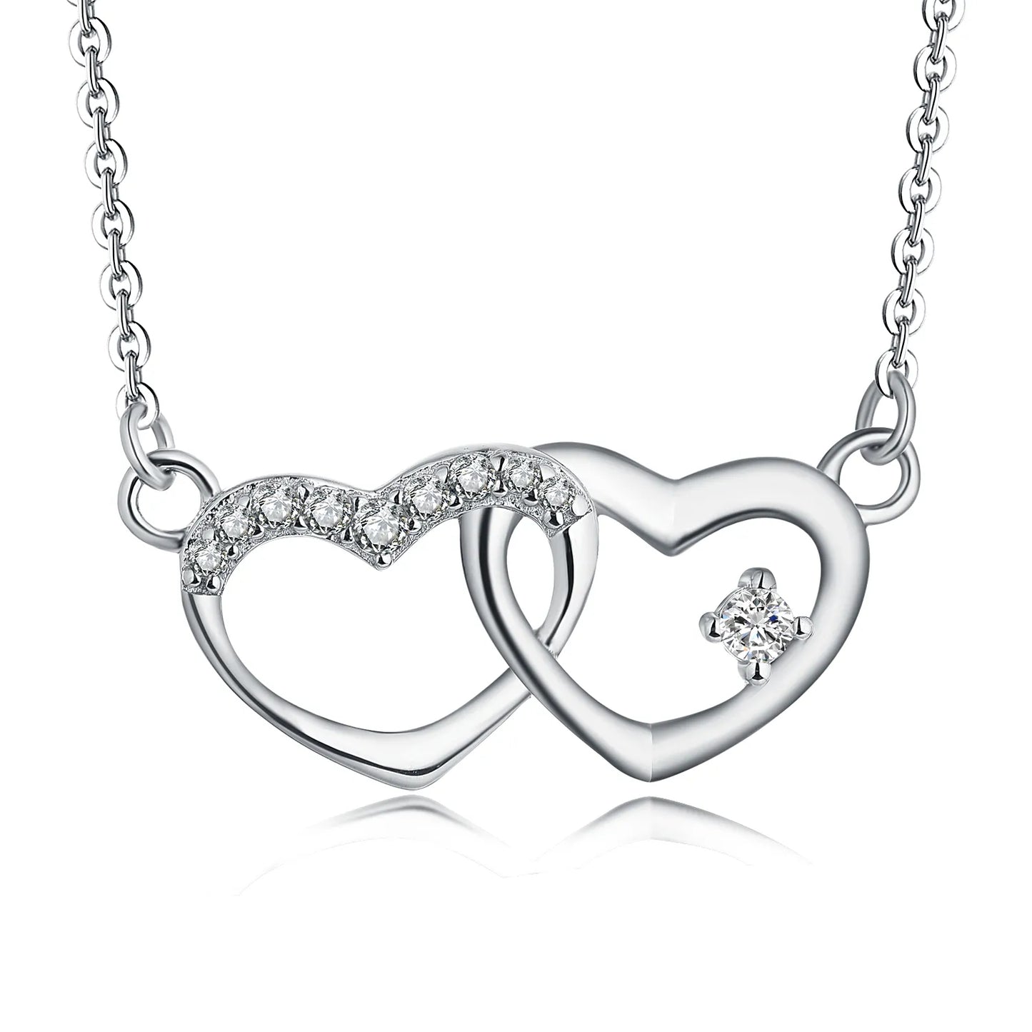 Herz in Herz Halskette Halsketten Sterlingsilber