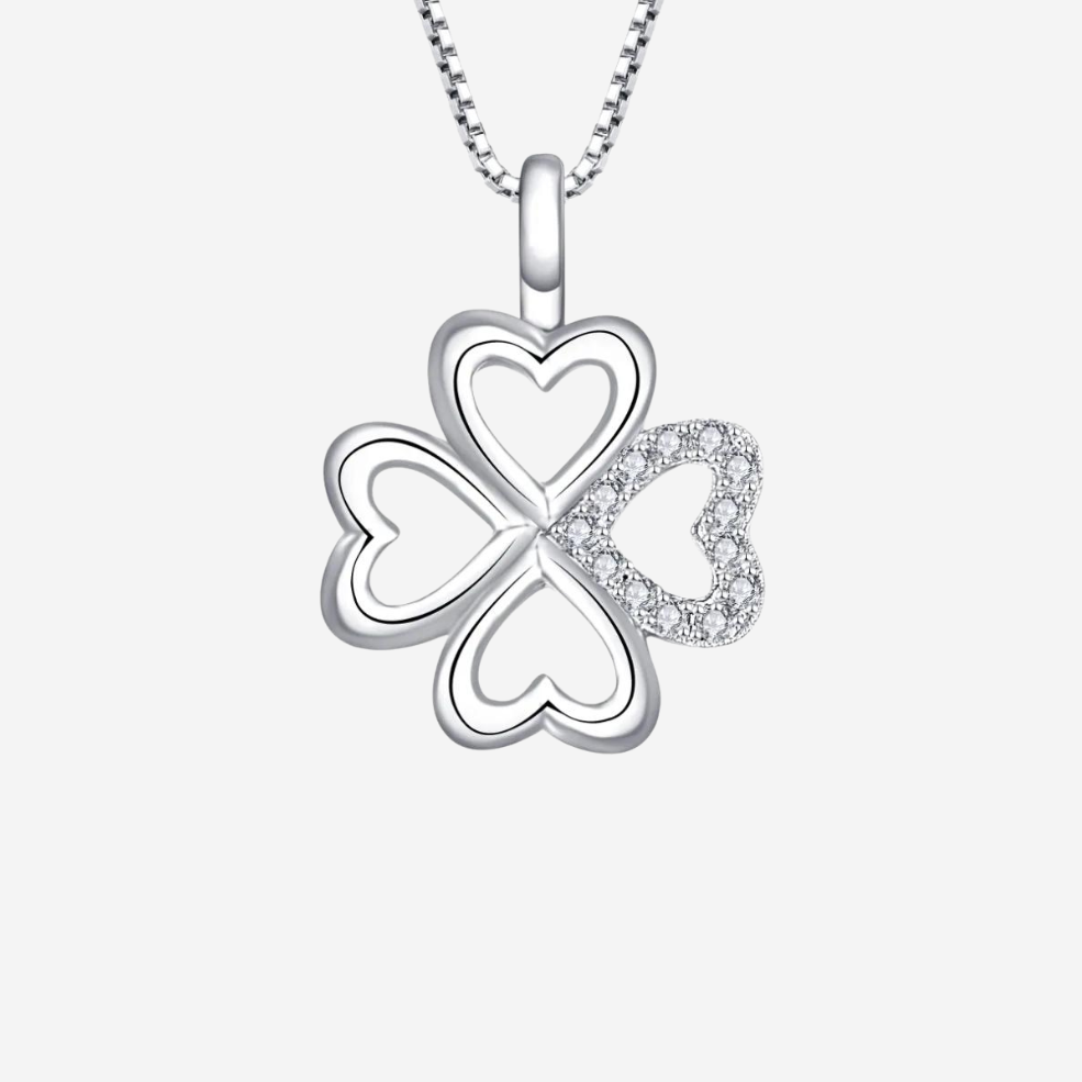 Kleeblatt Halskette Halsketten Sterlingsilber