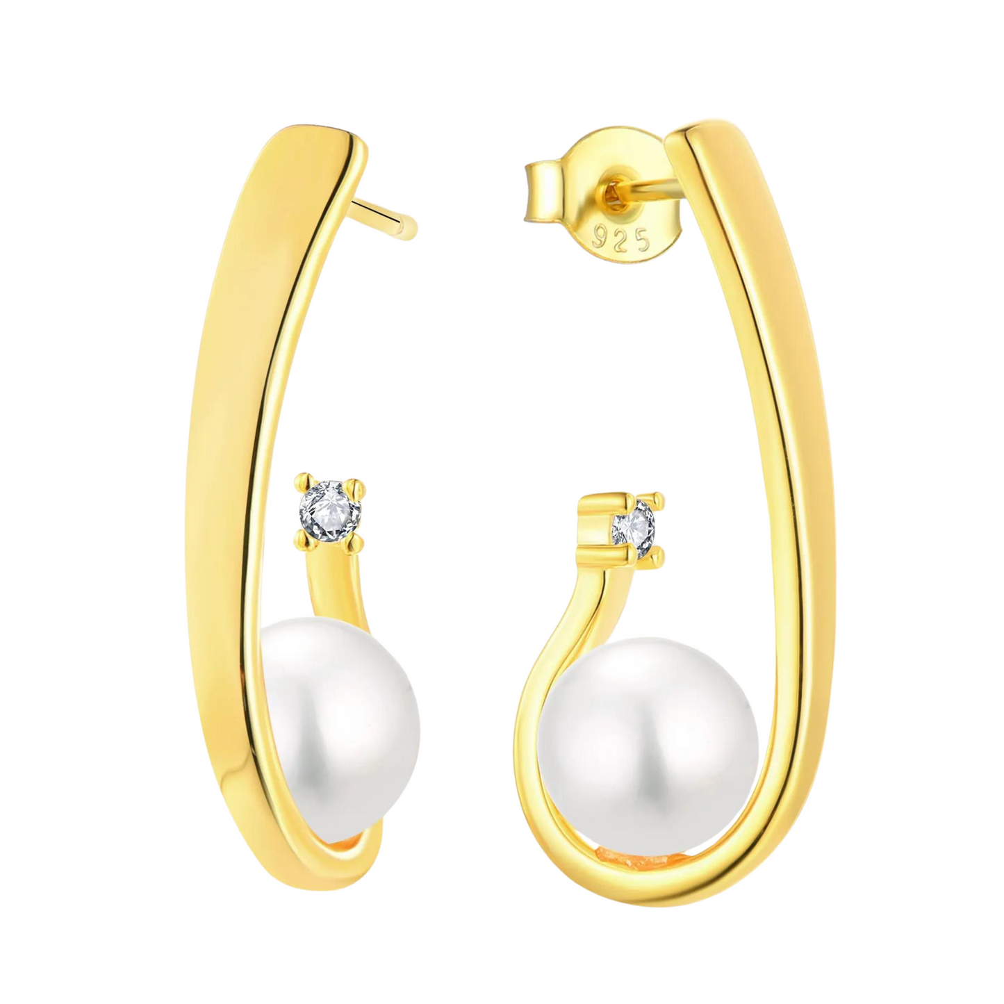 Perlenbogen Ohrringe Ohrringe Sterlingsilber