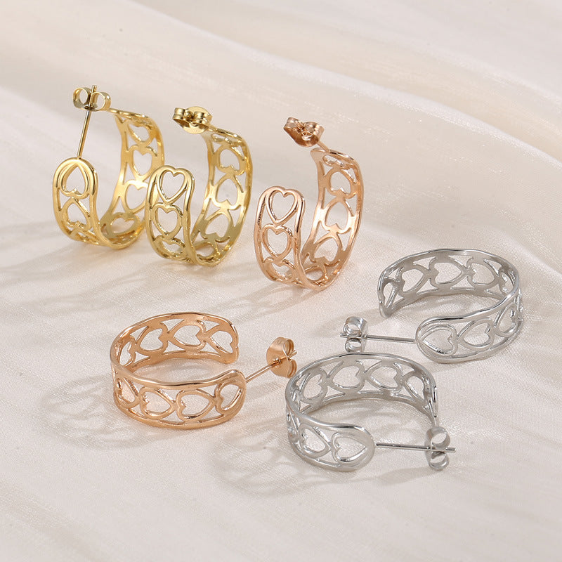 Cut-out Herz Ohrringe Wasserfest