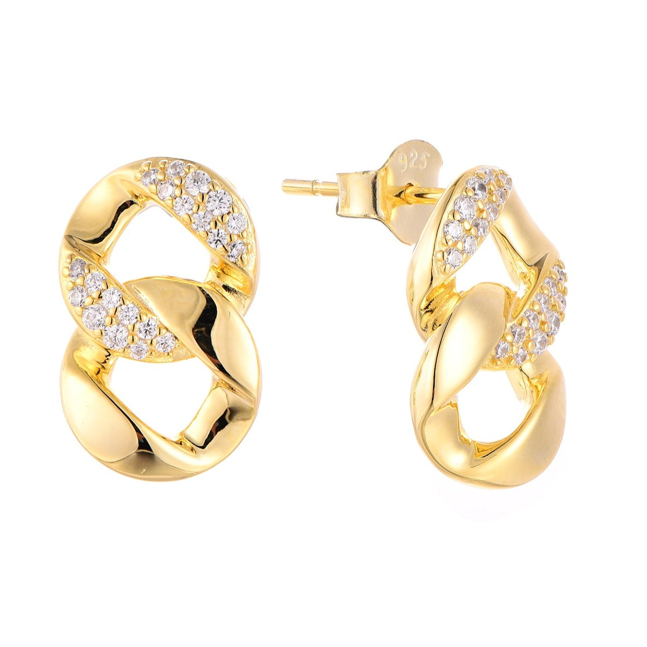 Knoten Gold Ohrringe Ohrringe Sterlingsilber