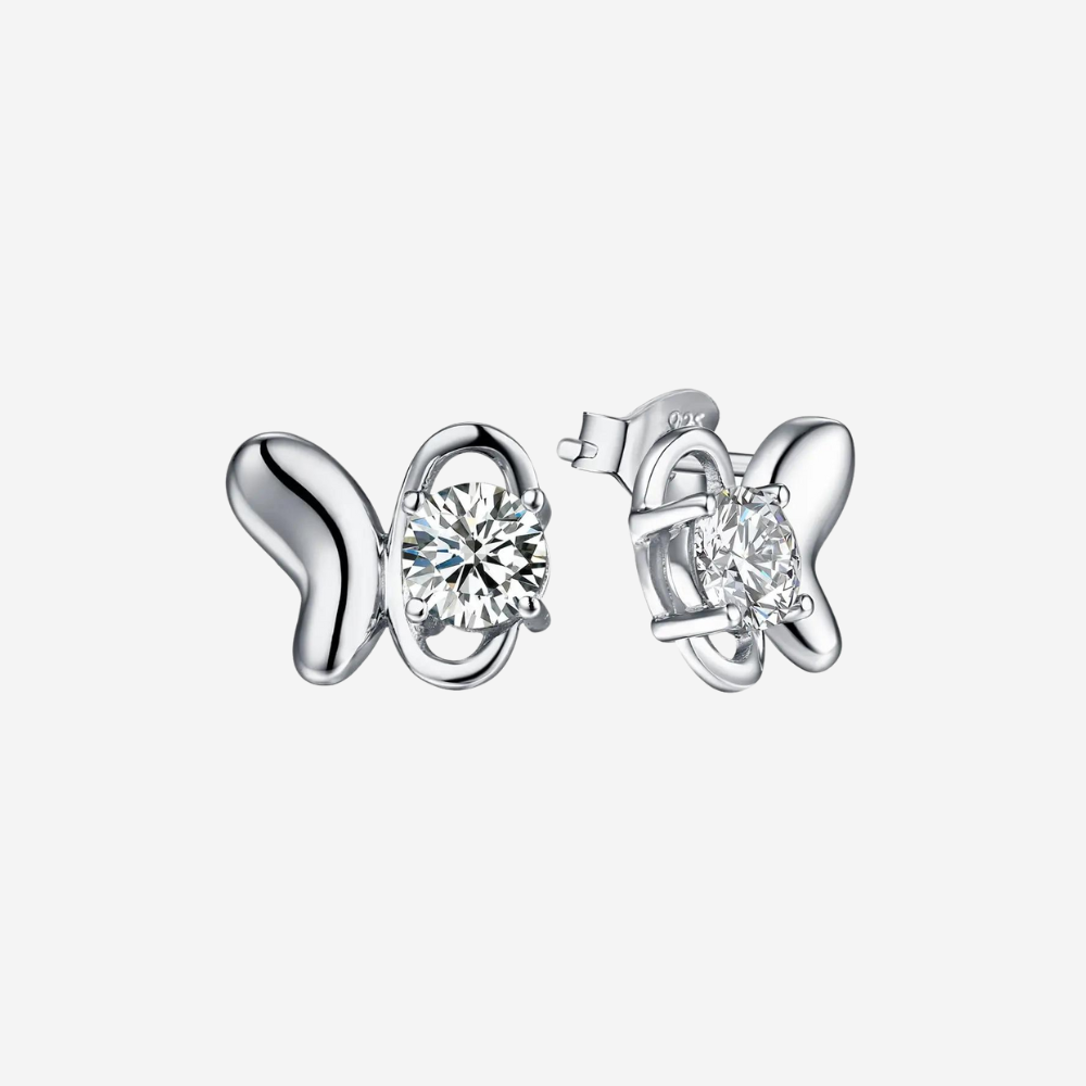 Schmetterling Zirkonia Ohrringe Ohrringe Sterlingsilber