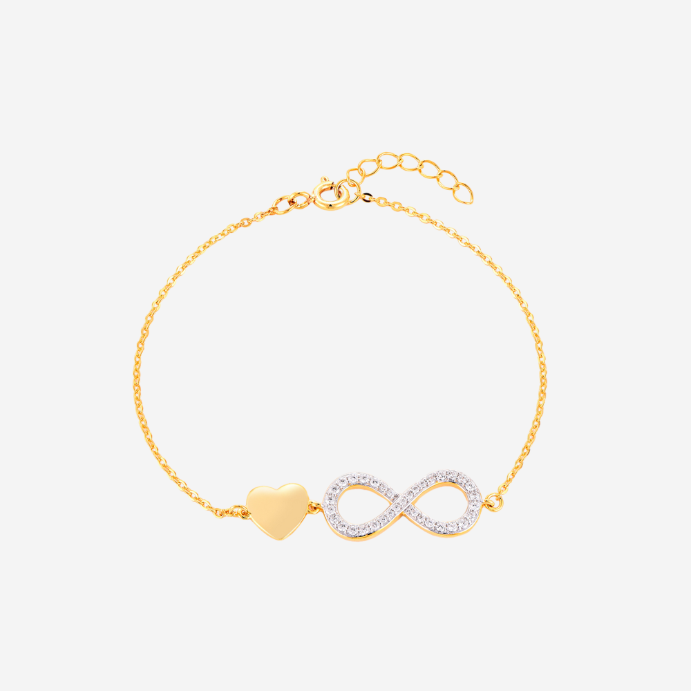 Unendlich Gold Armband Armband Sterlingsilber