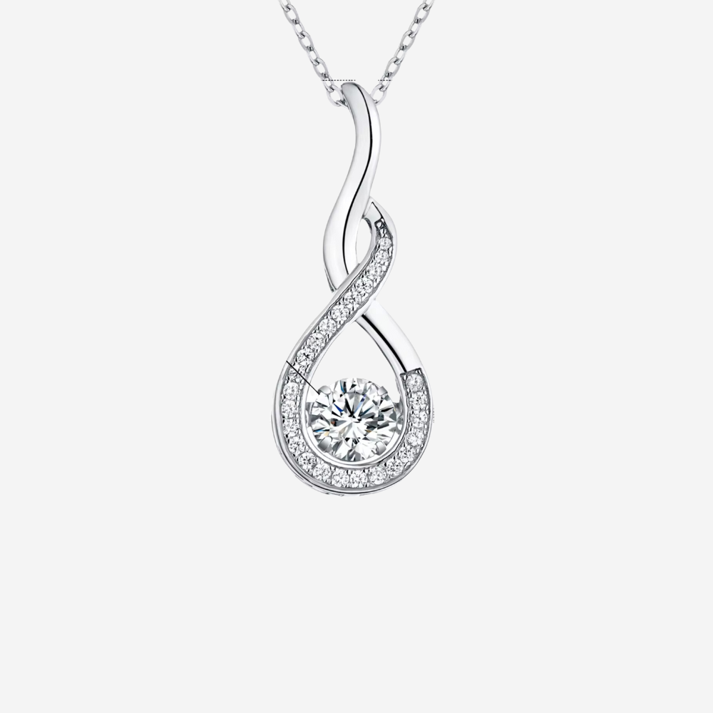 Wassertropfen Halskette Halsketten Sterlingsilber