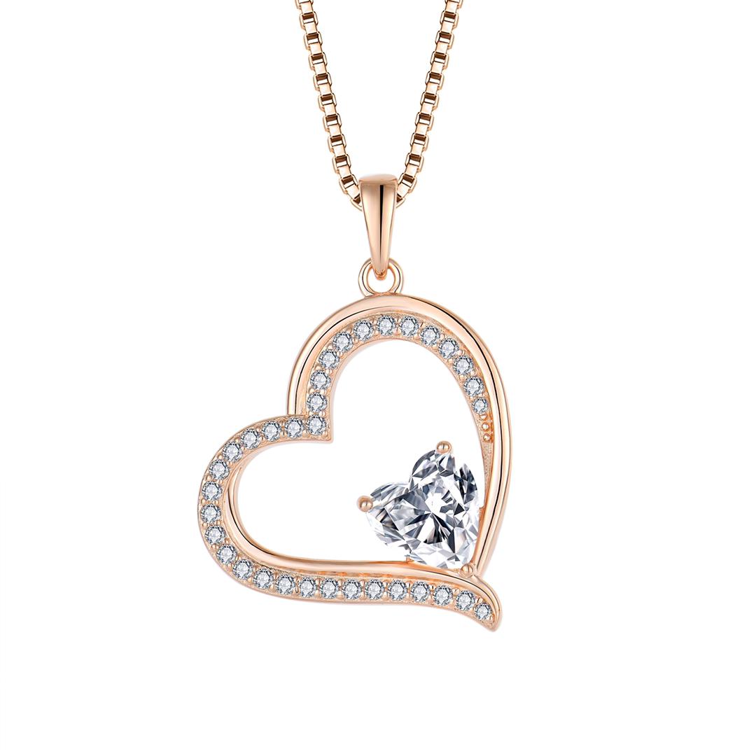 Rosé Herz Halskette Halsketten Czarina Jewellery