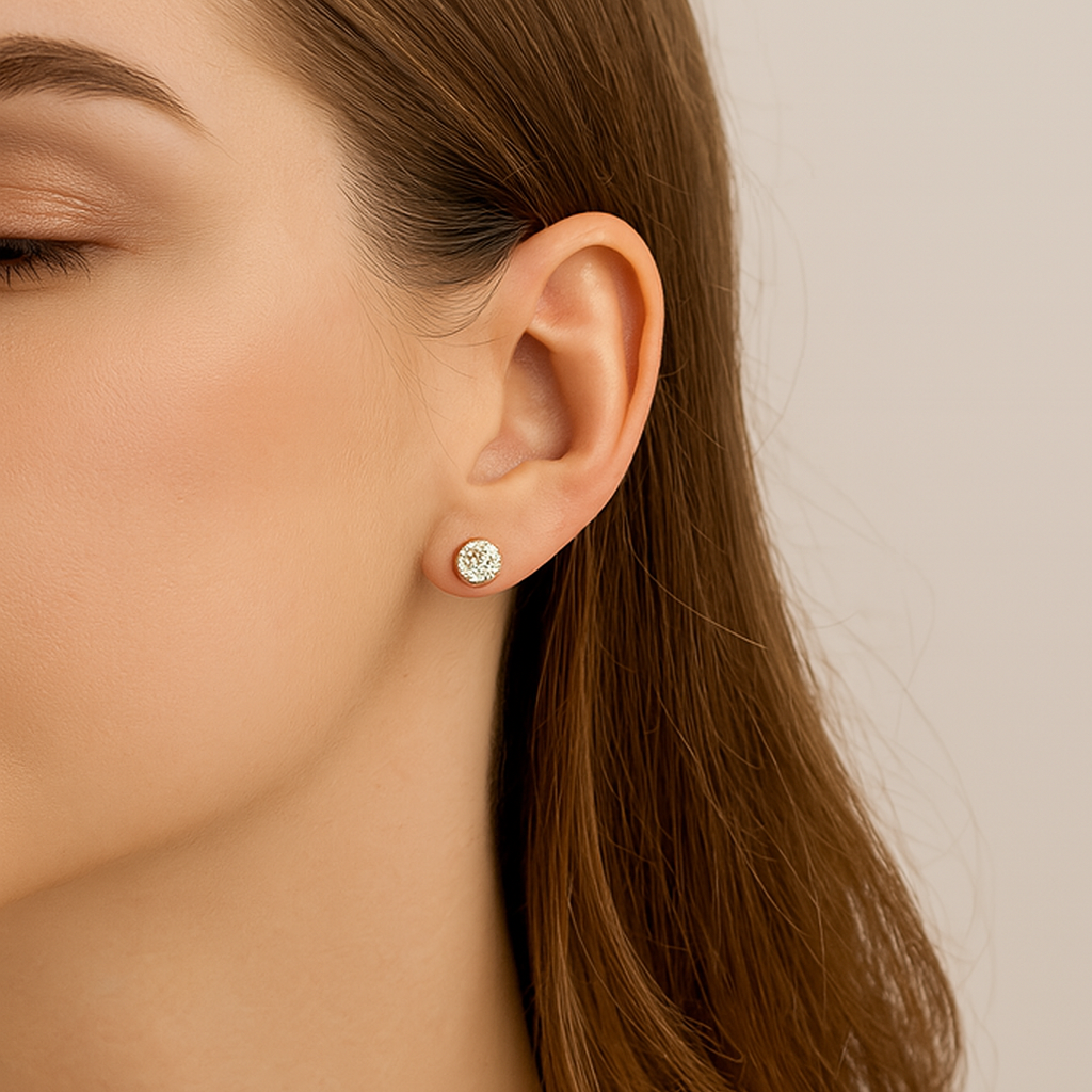 Minimalistische Roségold Ohrstecker Czarina