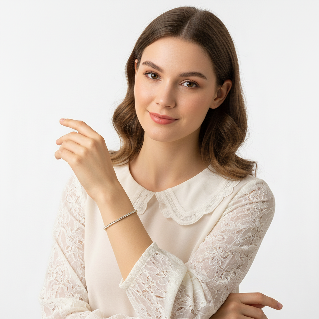 Funkelndes Tennis Armband Wasserfest