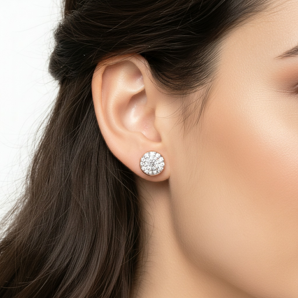 Minimalistische Roségold Ohrstecker Ohrringe Wasserfest