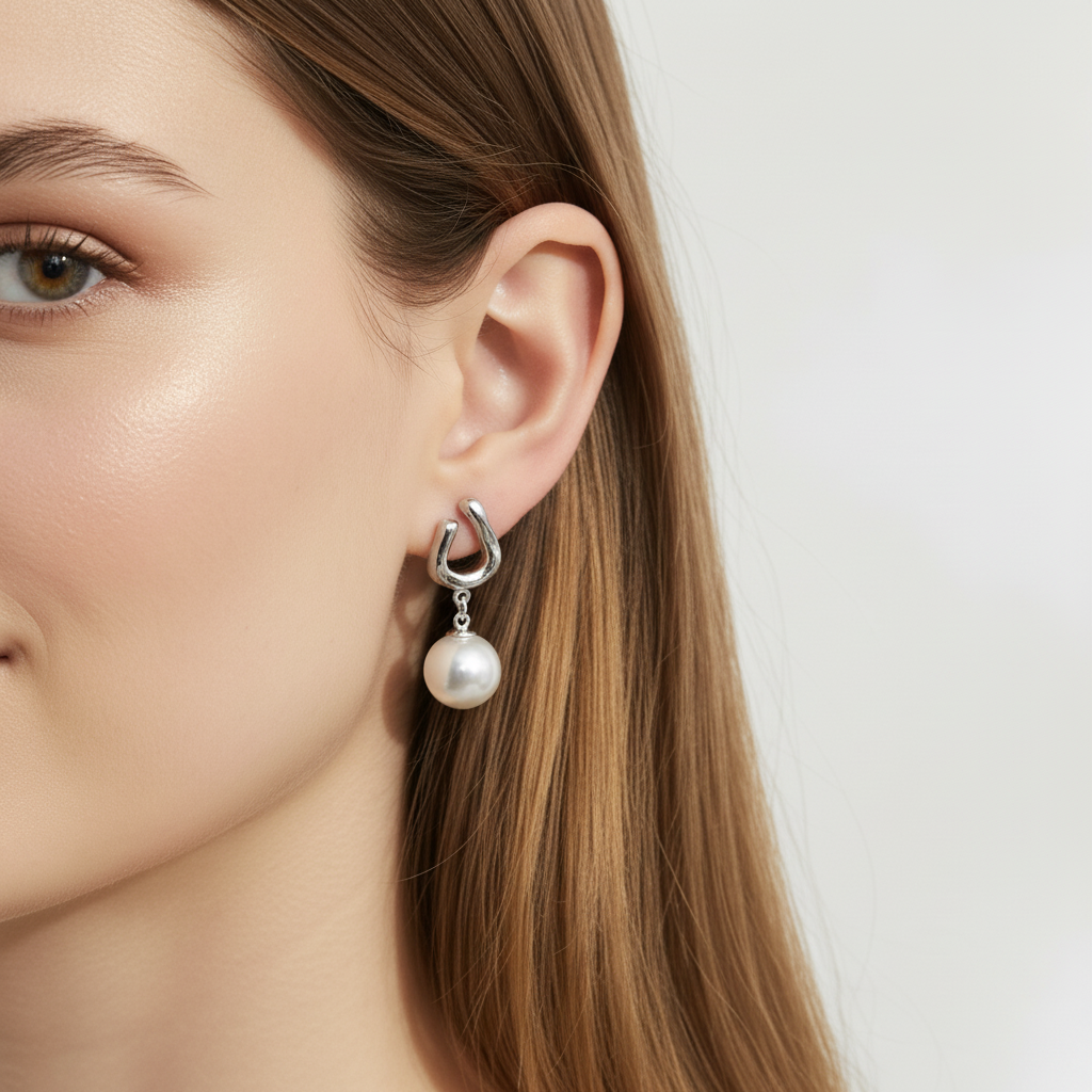 Perlenhänger Ohrring Wasserfest