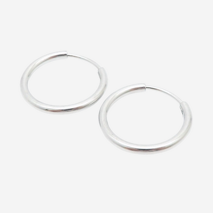 Klassische Creolen Czarina Silber 19 mm
