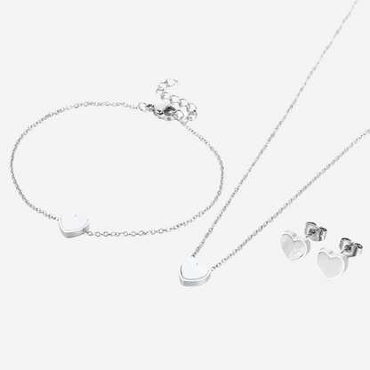 Herzschmuck Set Czarina Silber 41cm 18cm