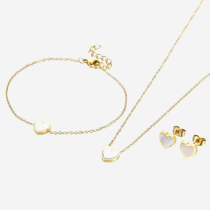 Herzschmuck Set Czarina Gold 41cm 18cm
