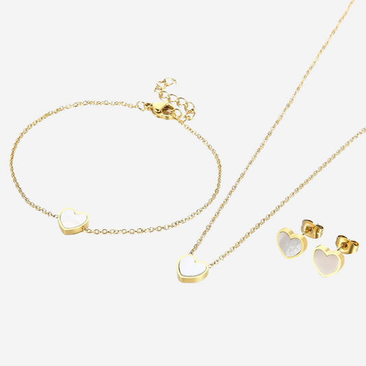 Herzschmuck Set Czarina Gold 41cm 18cm