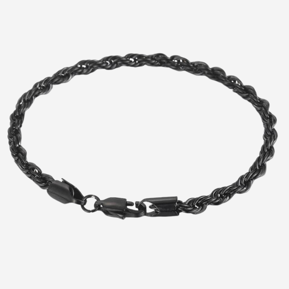 Twist Rope Armband Czarina Schwarz 21 cm