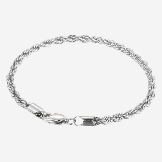 Twist Rope Armband Czarina Silber 21 cm