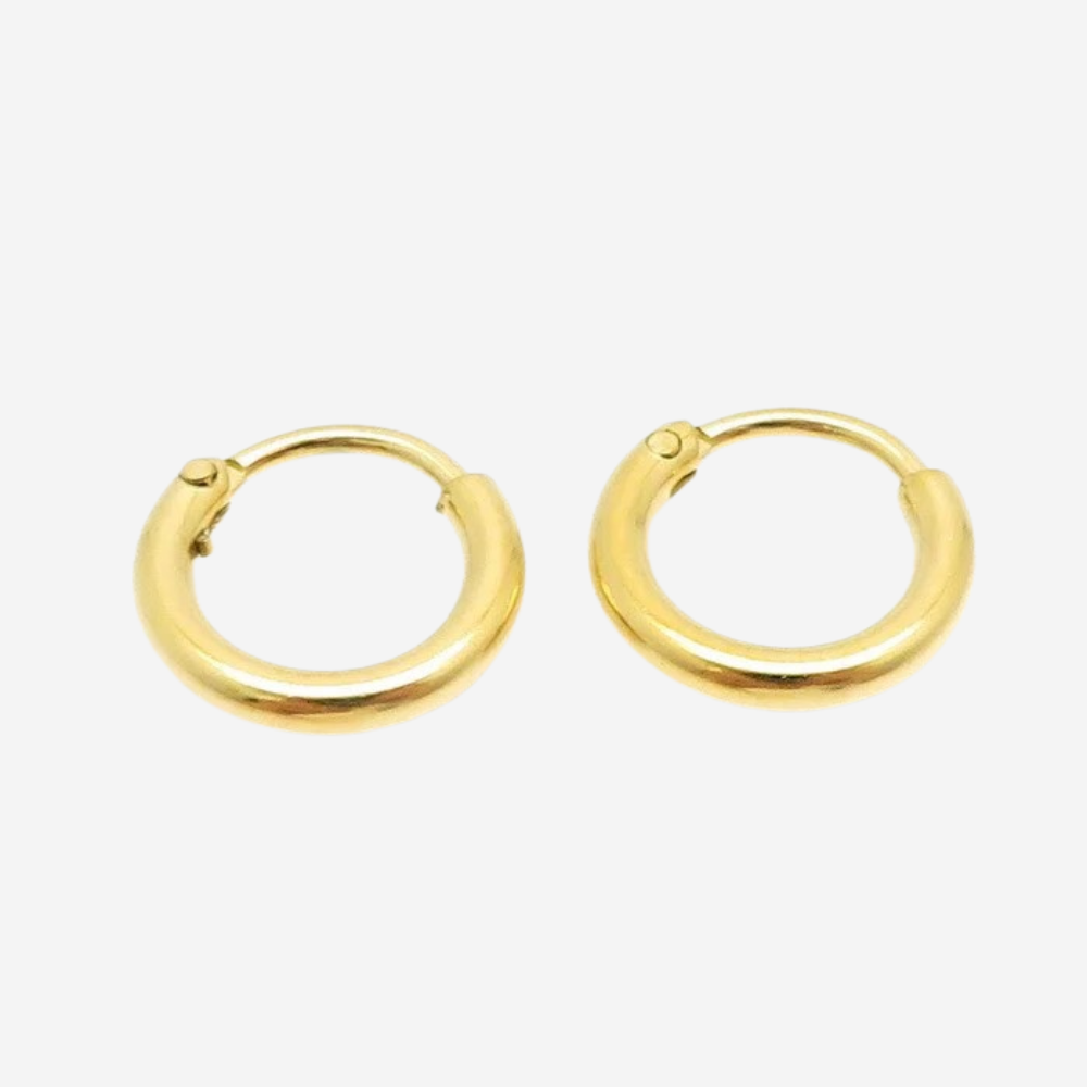 Klassische Creolen Czarina Gold 12 mm