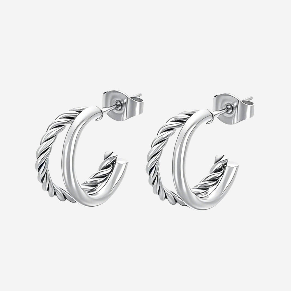 Twist & Shine Hoops Czarina Silber
