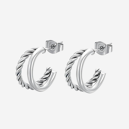 Twist & Shine Hoops Czarina Silber