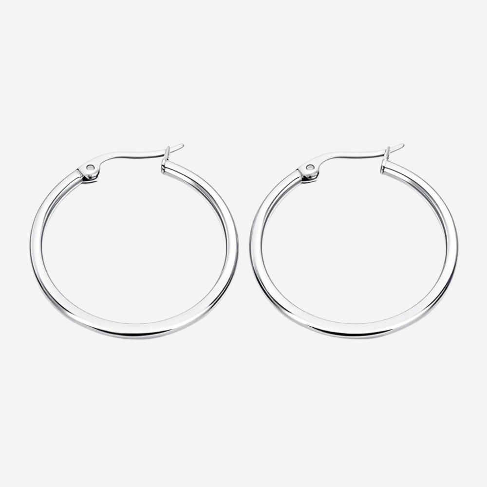 Minimal Creolen Czarina Silber 30mm